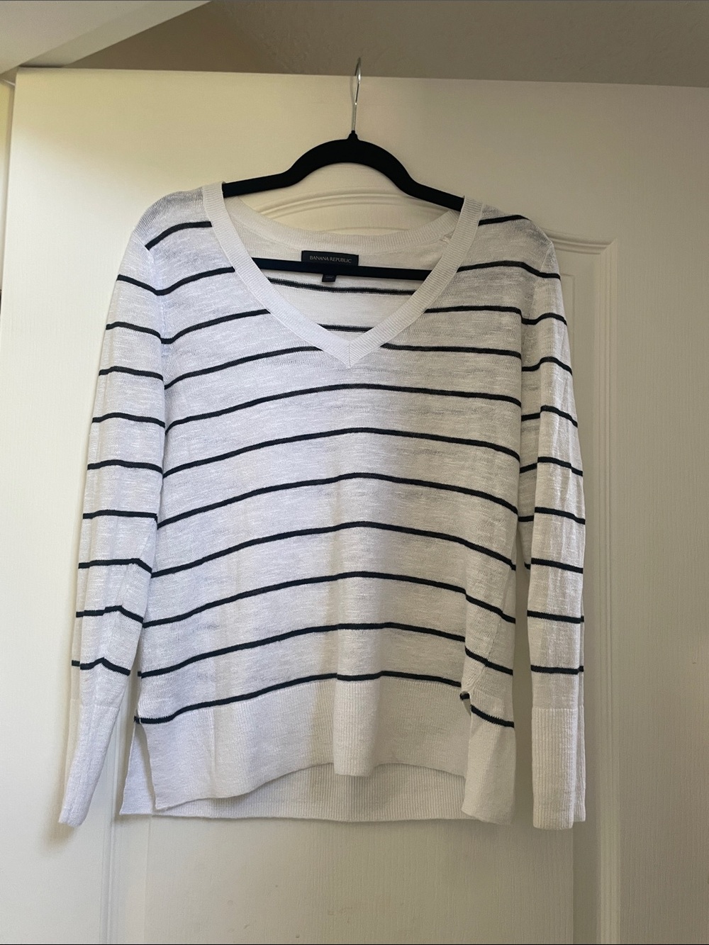 Banana Republic Striped Linen Sweater